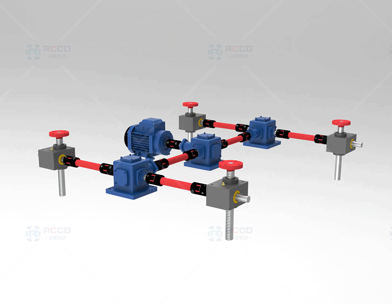 齿轮齿条四台联动