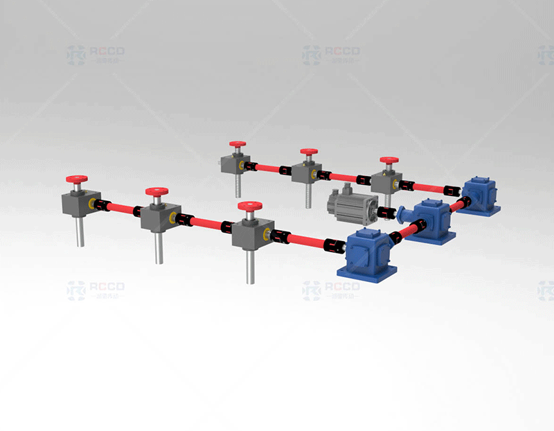 齿轮齿条六台联动