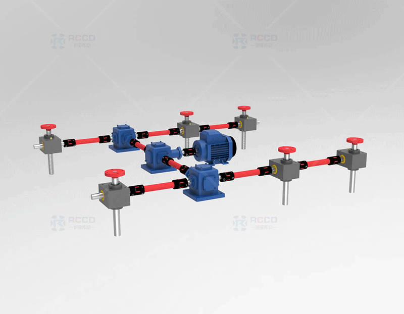 齿轮齿条六台联动
